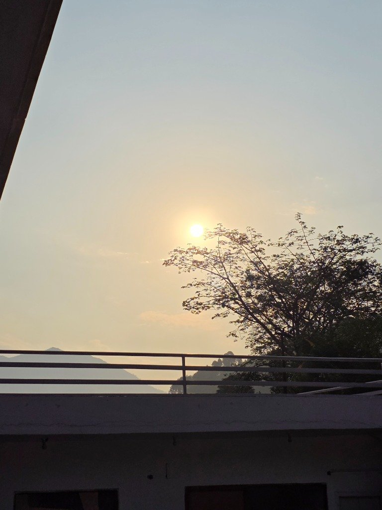 Serene sunset vista from the temple terrace